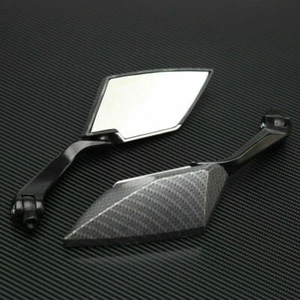 M8 M10 Carbon Fibre Look Rearview Side Mirrors for Honda CBR600RR CBR1000RR 2005 - Picture 1 of 10