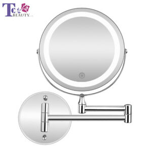 10x Magnifying Makeup Mirror with Light 360°Rotation Wall Mount Vanity Mirror