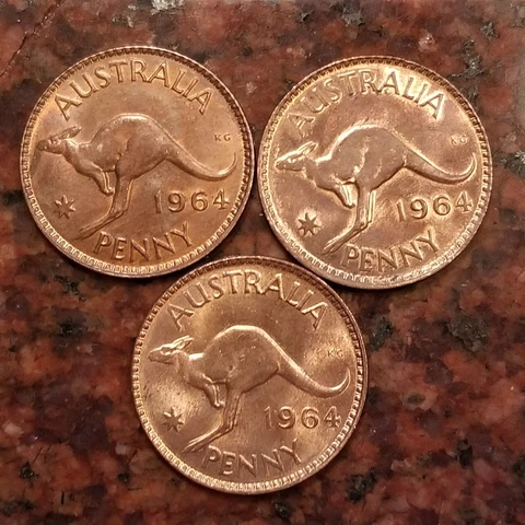 1964 AUSTRALIA ONE PENNY- MELBOURNE  (1 COIN PER SALE PICKED AT RANDOM) #A9784 Cover