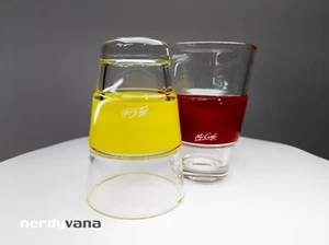 McCafé Latte Macchiato Vasos 2013 Rastal Juego de 2 Rojo y Verde 300 ml Coleccionista EXCELENTE - Imagen 1 de 4