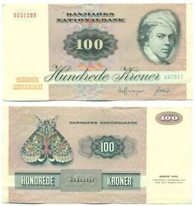 DENMARK NOTE 100 KRONER 1975 HOFFMEYER-VALEUR P 51b - Picture 1 of 1