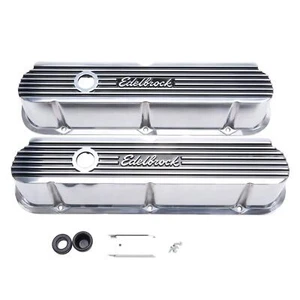 Edelbrock 4264 Elite Series Valve Cover Set, Fits Ford 289,302,351W - Picture 1 of 5