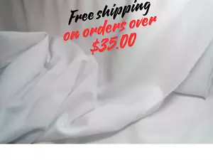 Weiße Gabardine tropisches Polyester 60" bis 62" breit kostenlose Muster - Bild 1 von 5