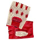 PSS Fingerless Crochet leather glove gym training bus driving cycling wheelchair