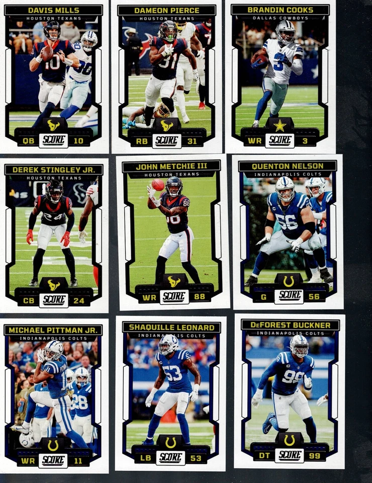 2023 SCORE  FOOTBALL COMPLETE YOUR SET 1-250 Buy MORE SAVE MORE - Image 1 of 4