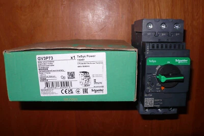 DISJONCTEUR MOTEUR TRIPHASE MONOPHASE 62 à 73A SCHNEIDER ELECTRIC GV3P73 - Photo 1/4