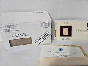 Vintage 1989 22kt Gold Stamp Bill of Rights Postal Commemorative Sweet - Picture 1 of 8