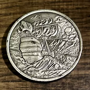 Nordisches Wikinger Segelschiff Sammlermünze💥DICK 5MM siehe Fotos! - Bild 1 von 3