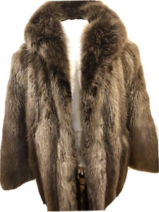 MEN GENUINE Blond Beaver FUR COAT Jacket Sz.M (40) n577 - Picture 1 of 5