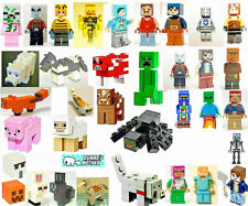 LEGO Minecraft Animals & Minifigures Fox Pig Cow Mooshroom Spider Hal Hex Pirate