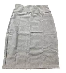 G&Y Bodycon Pencil Skirt Women L Gray Stretch Ponte Classic Career Business - Picture 1 of 12