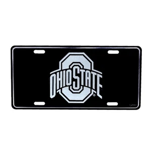 THE Ohio State University schwarz verspiegeltes Nummernschild OSU Buckeyes Auto Autoschild - Bild 1 von 1