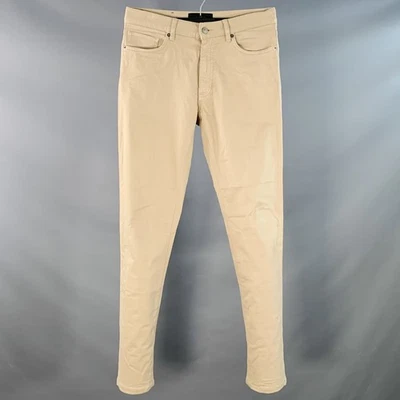 ERMENEGILDO ZEGNA Size 30 Khaki Cotton Blend Jean Cut Slim Straight Casual Pants - Image 1 of 4