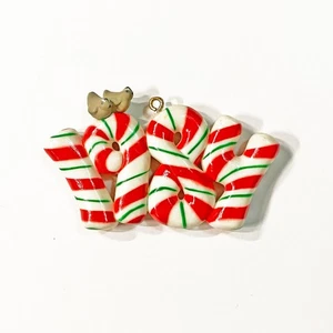 Antiguo adorno navideño de plástico menta bastón de caramelo Hallmark 1984 - Imagen 1 de 2
