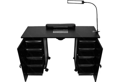 Mesa de manicura eléctrica ventilada de lujo con lámpara LED GRATIS Foto 1 de 2