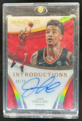 2017-18 Immaculate John Collins Introductions RC Auto #20/75 Hawks - Image 1 of 2