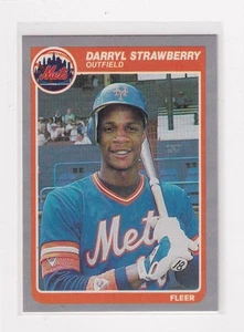 Bonita tarjeta Fleer #93 1985 Darryl Strawberry - Imagen 1 de 2