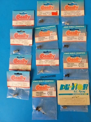 Corally SP10 SP12 Pan Car Pinion Gear Lot (12) Pieces 64P 32P Vintage RC SP-10 - Image 1 of 4
