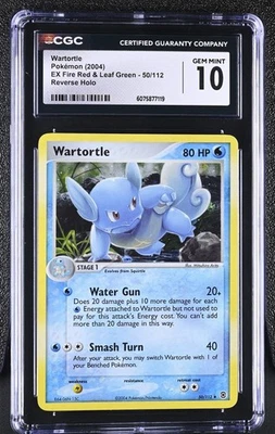 CGC 10 Wartortle EX Fire Red & Leaf Green 50/112 Reverse Holo Pokemon Card - Image 1 of 2