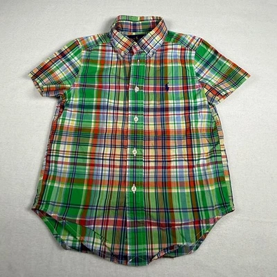 Ralph Lauren Kids Button Down Shirt Plaid Short Sleeve Size 4 4T - Image 1 of 4