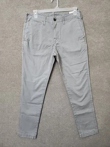American Eagle Flex Pantaloni Chino Athletici Skinny Uomo 34x32(30) Grigio NUOVO - Foto 1 di 10