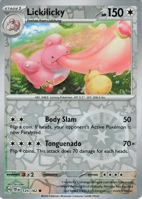 Lickilicky Reverse Holo 125/162 Common SV05: Temporal Forces NM Pokémon - Image 1 of 2