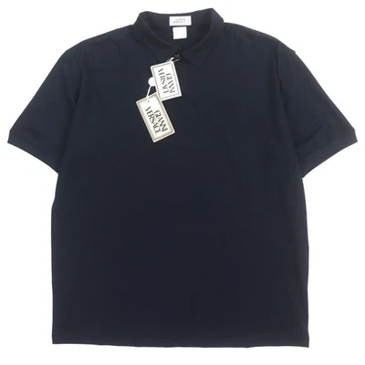 Prístino Gianni Versace Polo Manga Corta Azul Marino Algodón Hombre 48 Foto 1 de 4