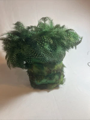 OSTRICH FEATHER BOX BAG! Hand Made with Vintage Textile High-End Bag Reversible! - Image 1 of 4