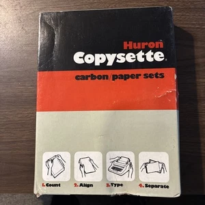 De colección - 500 juegos de papel de copia blanco y carbono 8,5"x 11" Huron Copysette y más - Imagen 1 de 2