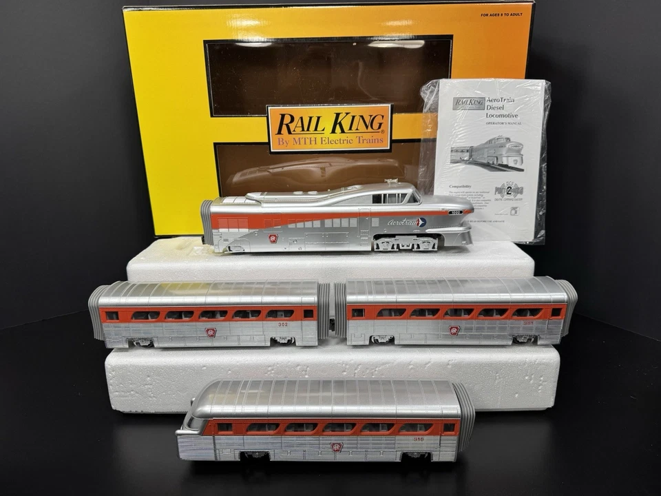 MTH RailKing 30-2210-1 PRR Aerotrain diesel passenger set PS 2.0 BCR NIB - Image 1 of 4