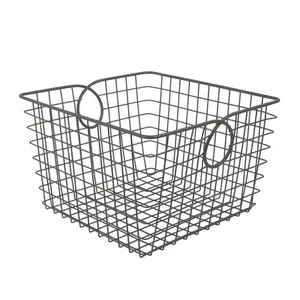 Spectrum Teardrop Wire Large Basket (Industrial Gray) - Storage Bin & Décor f... - Picture 1 of 8