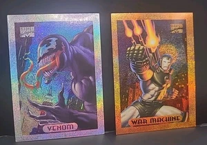 Fleer 1994 Marvel Masterpieces Bronze War Machine 10/10 Silver Holofoil Venom  - Imagen 1 de 8