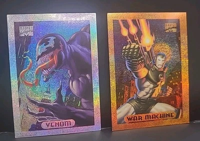 Fleer 1994 Marvel Masterpieces Bronze War Machine 10 / 10 Silver Holofoil Venom  - Image 1 of 4