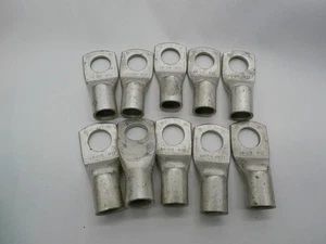 10 BURNDY YAV25L3BOX, Uninsulated Ring Terminal For 1/0 AWG, 1-Hole, 1/2" Stud - Picture 1 of 2