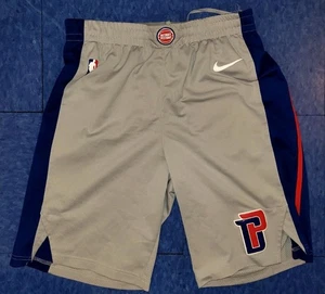 Nike Authentic NBA Detroit Pistons Aeroswift Team Issued Gray Shorts Size 38 - Picture 1 of 5