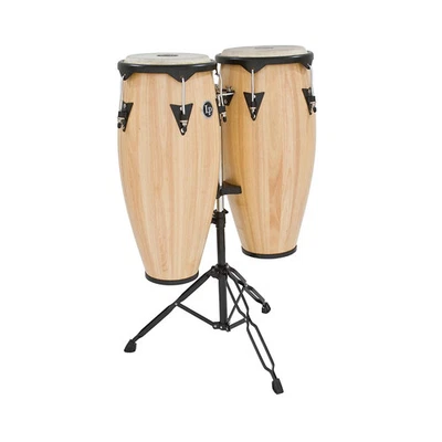 Juego LP City Conga con Doble Soporte Madera Natural 10 pulgadas y 11 in. Foto 1 de 4