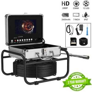 20M Sewer Camera Pipe Inspection Camera HD Drain 9 In LCD Monitor Endoscope