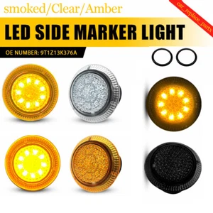 Smoke/Clear/Amber For 10-21 Ford Transit Connect LED Side Marker Repeater Light - Picture 1 of 46