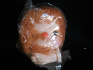 Cabeza y manos de muñeca de 3 1/2" pelo de hilo marrón claro A * - Imagen 1 de 3