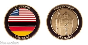 MONEDA DE DESAFÍO BANDERA DE PAÍS DE 1,75" ENDURING PARTNERS GRAFENWOHR ALEMANIA USAG - Imagen 1 de 1