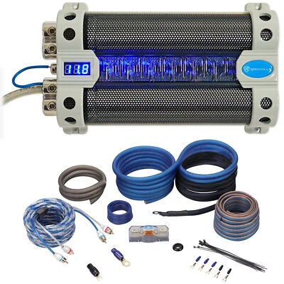 Rockville RFC30F 30 Faradios Condensador Voltios Pantalla + Kit de Amplificador Cubierta de Malla de Alambre Negro Foto 1 de 4