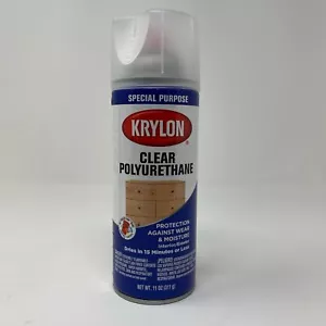 Krylon 7006 Clear Satin Polyurethane Interior Exterior Spray Paint 11 oz. - Picture 1 of 4