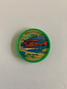 1962 Jell-O History of Aviation Coins #132 Fox Moth 1932 RARE & VINTAGE! inv1