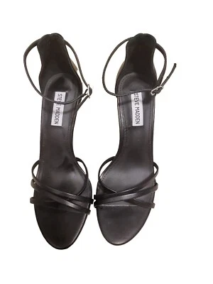 NUEVO EN CAJA Sandalias Steven Madden Negras Tacones Talla 9.5 Foto 1 de 4