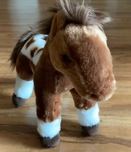 Aurora 10” Brown Appaloosa Spotted Horse Pony Stuffed Plush Farm Animal Toy - Picture 1 of 7