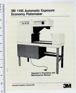3m 1165 Automatic Exposure PlateMaker 3M Platemaker Manual - Picture 1 of 2