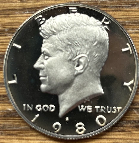 1980 S PROOF KENNEDY HALF DOLLAR FROM PROOF SET WITH FREE SHIPPING Cover
