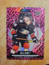 2022-23 Upper Deck Allure Trevor Zegras Pink Leopard Auto #60 Ducks