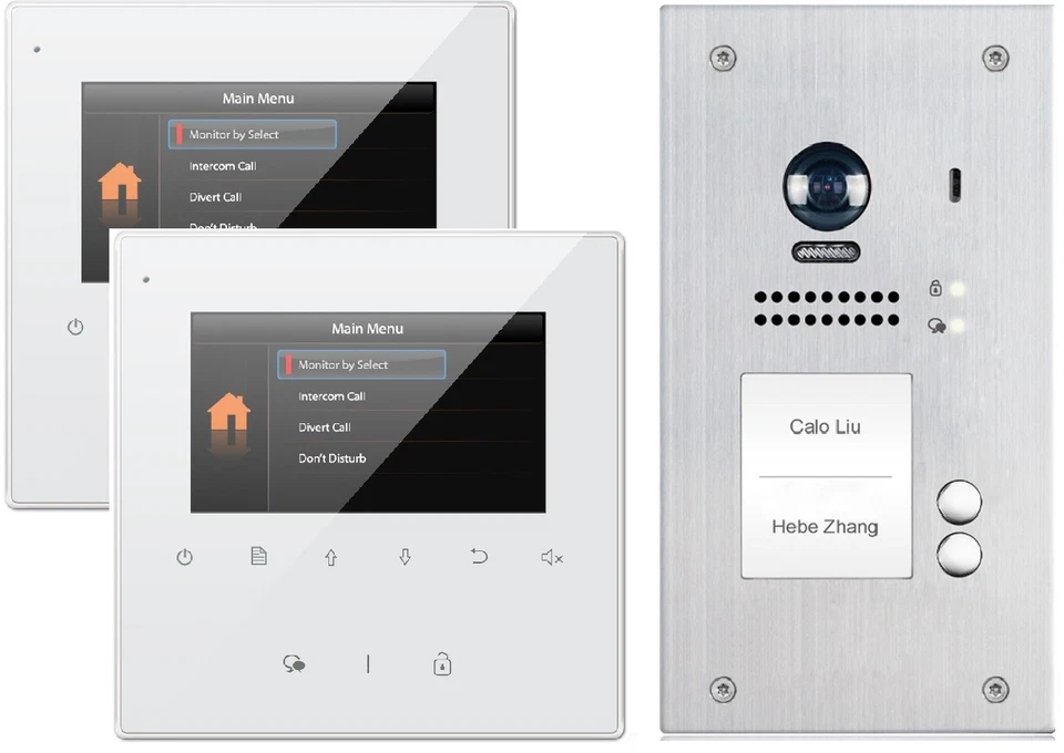 2 Familienhaus Video Türsprechanlage 2-Draht Bus Video Türklingel Sprechanlage - Bild 1 von 4