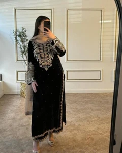 Paquistaní Salwar Kameez Listo Para Usar Trajes India Boda Fiesta Vestido Bollywood - Imagen 1 de 7